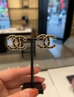 Chanel Double C Leather Earrings Premium Edition - Image 8