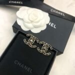 Chanel Double C Leather Earrings Premium Edition - Image 6