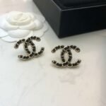 Chanel Double C Leather Earrings Premium Edition - Image 5