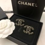 Chanel Double C Leather Earrings Premium Edition - Image 4