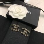 Chanel Double C Leather Earrings Premium Edition - Image 2