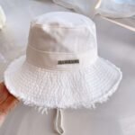jacquemus raw edge drawstring bucket hat - Image 6