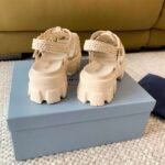 PRADA Monolith raffia straw sandals - Image 4