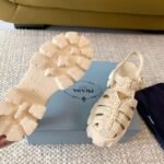 PRADA Monolith raffia straw sandals - Image 2