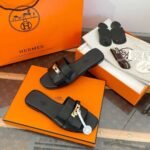 Hermès Kelly gold buckle slippers 1:1 version - Image 5