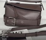 Loewe large shiny cow leather Puzzle Biker handbag, size: 33*14.7*21.5cm - Image 10