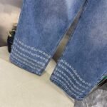 Alexander Wang 25FW Autumn/Winter New Arrival: Letter Rhinestone Wide-Leg Jeans - Image 2