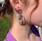 CHANEL 5-letter perfume bottle with double c stud earrings - Image 8