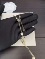 Chanel black and white flower necklace - Image 6