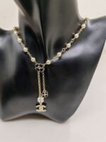 Chanel black and white flower necklace - Image 2