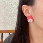 Chanel bow double C stud earrings - Image 7