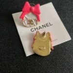 Chanel bow double C stud earrings - Image 2