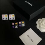 Chanel square star double C stud earrings - Image 8