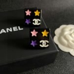 Chanel square star double C stud earrings - Image 5