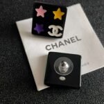 Chanel square star double C stud earrings - Image 3