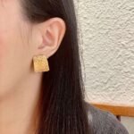 Saint Laurent classic letter stud earrings - Image 9