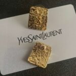 Saint Laurent classic letter stud earrings - Image 4