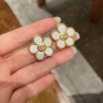 Chanel Camellia double C stud earrings - Image 9