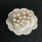 Chanel Camellia double C stud earrings - Image 4