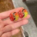 Chanel colorful double C stud earrings - Image 8