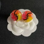 Chanel colorful double C stud earrings - Image 7