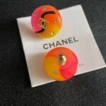 Chanel colorful double C stud earrings - Image 4