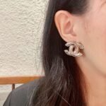 Chanel classic double c stud earrings - Image 6