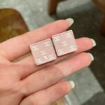 Chanel square double C stud earrings - Image 8