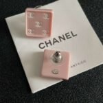 Chanel square double C stud earrings - Image 5