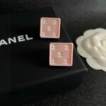 Chanel square double C stud earrings - Image 3