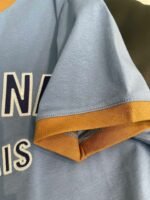 Celine 2026 Early Spring New Color Block Embroidered Letter Short-Sleeve T-Shirt - Image 3