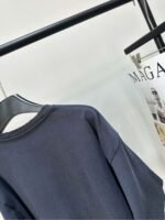 Acne Studios Series of faux two-piece long-sleeved T-shirts, dark gray base with red glitter embroidery. - Image 3