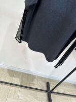 Acne Studios Series of faux two-piece long-sleeved T-shirts, dark gray base with red glitter embroidery. - Image 2