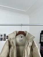 Moncler Fall/Winter New Arrivals New BONNELLES satin fabric women’s short down jacket Color: Champagne gold - Image 13