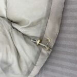 Moncler Fall/Winter New Arrivals New BONNELLES satin fabric women’s short down jacket Color: Champagne gold - Image 11