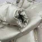 Moncler Fall/Winter New Arrivals New BONNELLES satin fabric women’s short down jacket Color: Champagne gold - Image 8