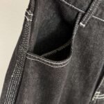 Loro Piana High-waisted straight-leg denim trousers with embroidered logo and leather patch on the back pocket - Image 8