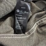 Loro Piana High-waisted straight-leg denim trousers with embroidered logo and leather patch on the back pocket - Image 4