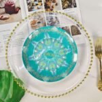 DIOR [Starry Sky Series]-Green 8-inch plate-single plate gift box - Image 2