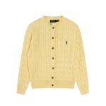 Ralph Lauren 12-color classic small logo embroidered seven-button cable knit cardigan - Image 2