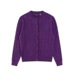 Ralph Lauren 12-color classic small logo embroidered seven-button cable knit cardigan - Image 13
