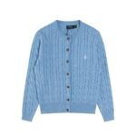 Ralph Lauren 12-color classic small logo embroidered seven-button cable knit cardigan - Image 12