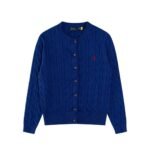 Ralph Lauren 12-color classic small logo embroidered seven-button cable knit cardigan - Image 10