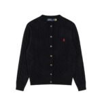 Ralph Lauren 12-color classic small logo embroidered seven-button cable knit cardigan - Image 9