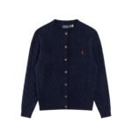 Ralph Lauren 12-color classic small logo embroidered seven-button cable knit cardigan - Image 8