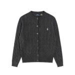 Ralph Lauren 12-color classic small logo embroidered seven-button cable knit cardigan - Image 7