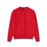 Ralph Lauren 12-color classic small logo embroidered seven-button cable knit cardigan - Image 6
