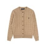 Ralph Lauren 12-color classic small logo embroidered seven-button cable knit cardigan - Image 4