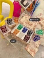 Tiffany cup, two pink cups, Dior cup set, six piece set