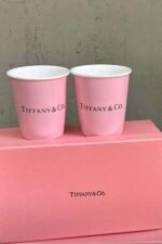 Tiffany cup, two pink cups, Dior cup set, six piece set - Image 2